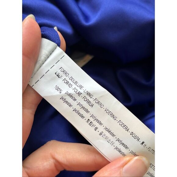 NWT ZARA SATIN EFFECT CUT OUT DRESS blue/purple , Lrg E49 $68 - Picture 9 of 10